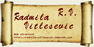Radmila Vitlešević vizit kartica
